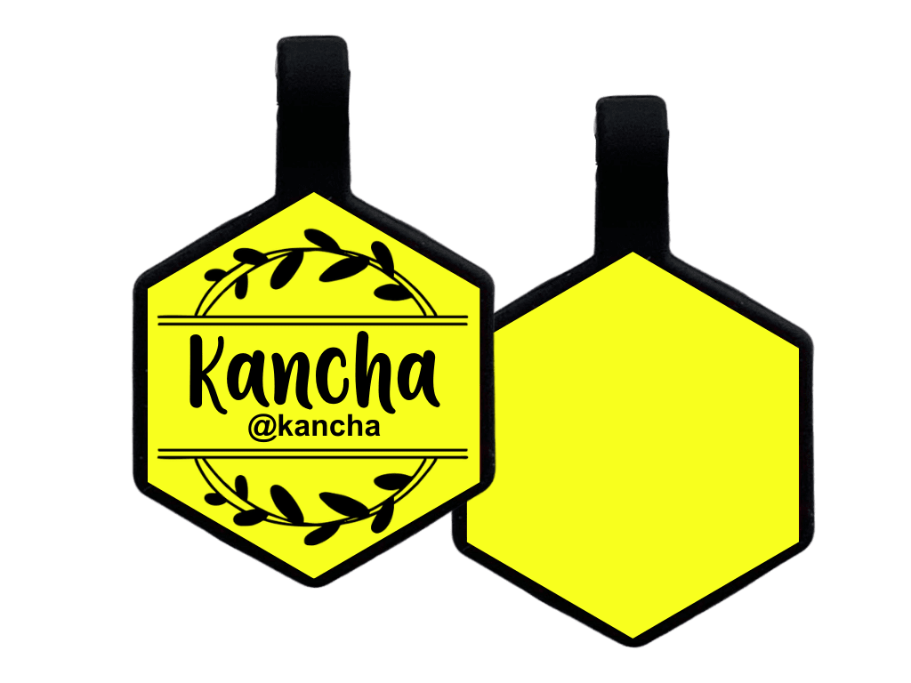 PLACA DE IDENTIFICACIÓN HEXÁGONO - CORONA DE FLORES6