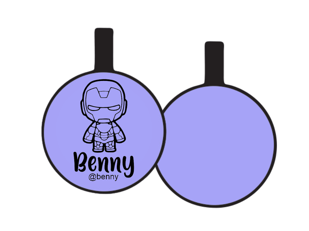 PLACA DE IDENTIFICACIÓN CIRCULO - IRON MAN4