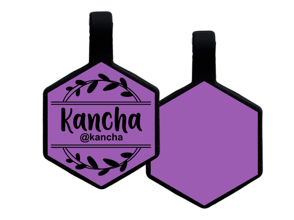 PLACA DE IDENTIFICACIÓN HEXÁGONO - CORONA DE FLORES8