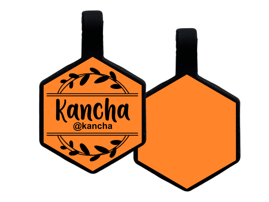 PLACA DE IDENTIFICACIÓN HEXÁGONO - CORONA DE FLORES9