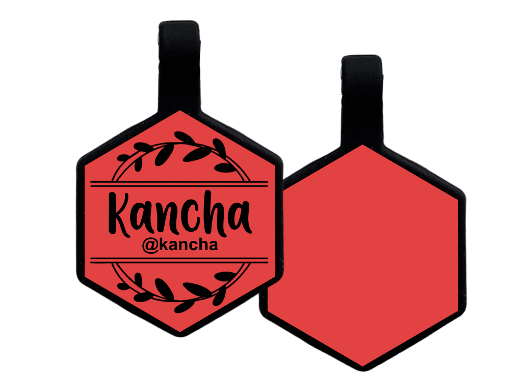 PLACA DE IDENTIFICACIÓN HEXÁGONO - CORONA DE FLORES11