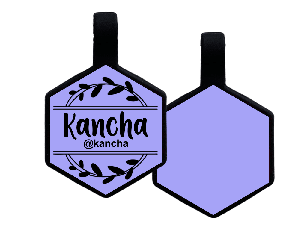 PLACA DE IDENTIFICACIÓN HEXÁGONO - CORONA DE FLORES12