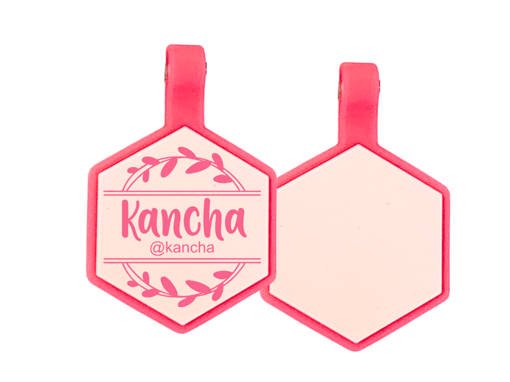 PLACA DE IDENTIFICACIÓN HEXÁGONO - CORONA DE FLORES14