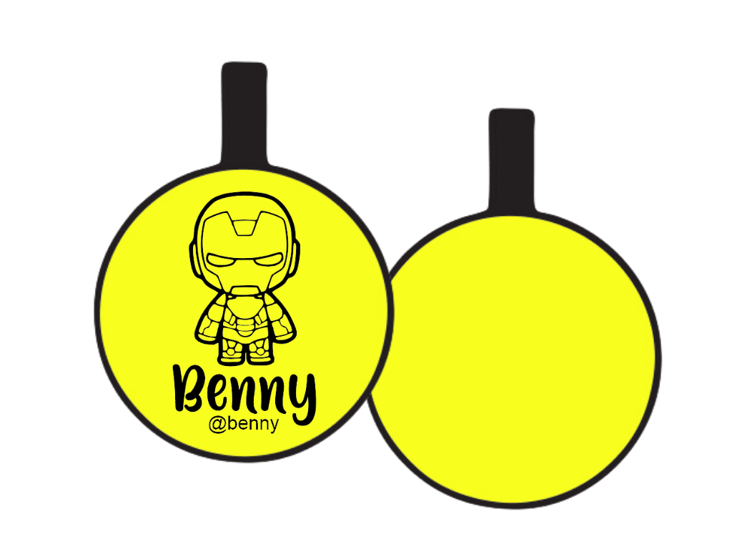 PLACA DE IDENTIFICACIÓN CIRCULO - IRON MAN7