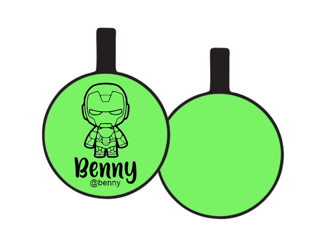 PLACA DE IDENTIFICACIÓN CIRCULO - IRON MAN8