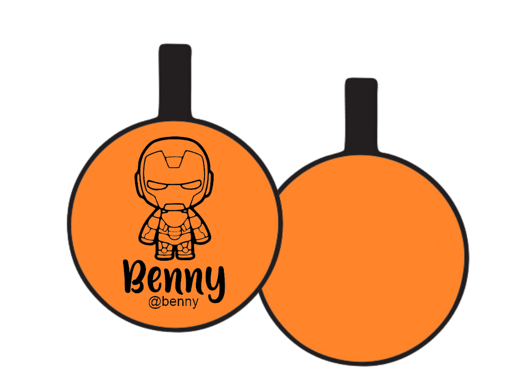 PLACA DE IDENTIFICACIÓN CIRCULO - IRON MAN10