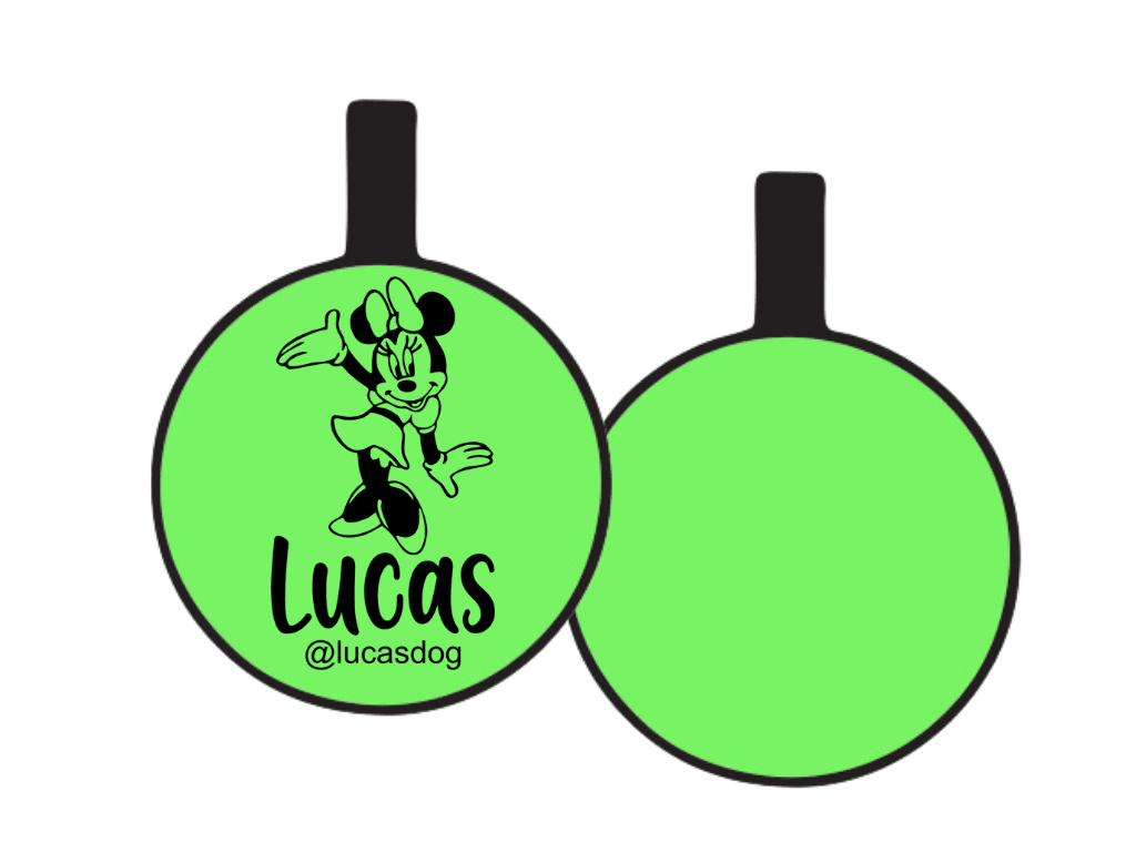 PLACA DE IDENTIFICACIÓN CIRCULO - MINIE MOUSE8