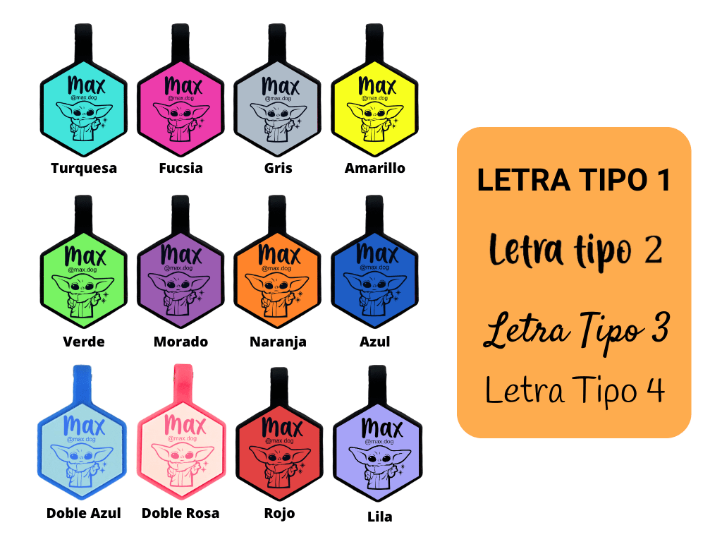 PLACA DE IDENTIFICACIÓN HEXÁGONO - BABY YODA2