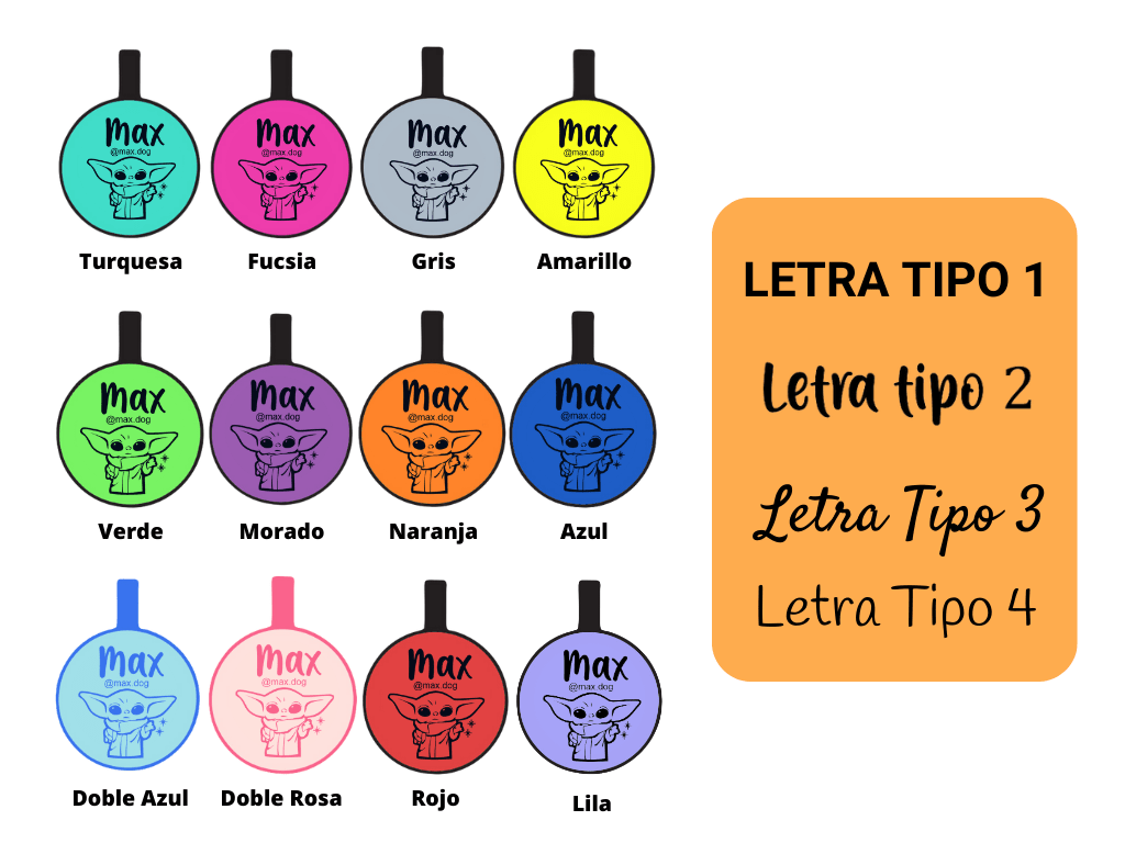 PLACA DE IDENTIFICACIÓN CIRCULO - BABY YODA2