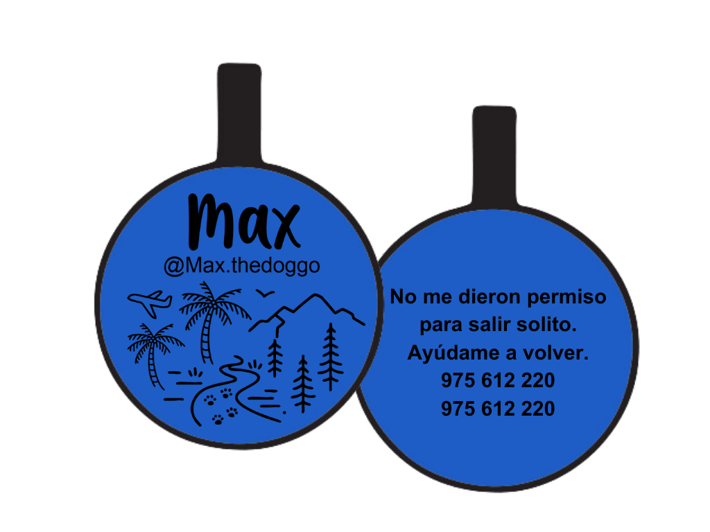 PLACA DE IDENTIFICACIÓN CIRCULO - VIVAN LOS VIAJES1