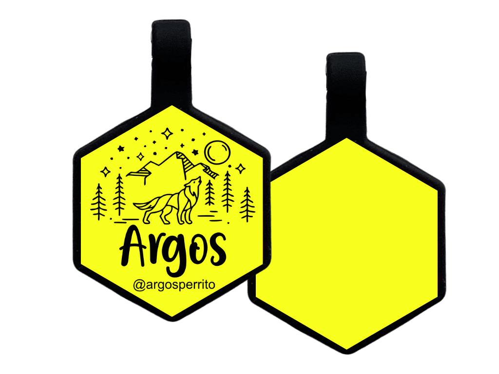 PLACA DE IDENTIFICACIÓN HEXÁGONO - AULLIDO NOCTURNO7