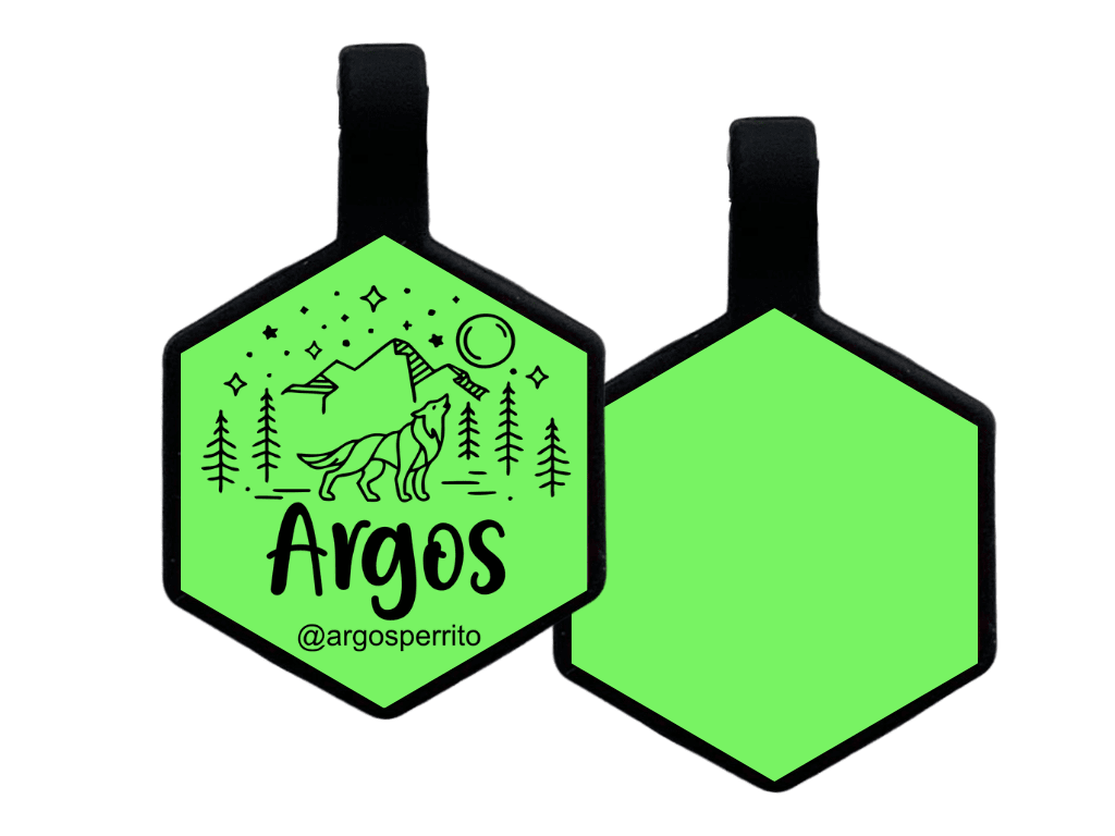 PLACA DE IDENTIFICACIÓN HEXÁGONO - AULLIDO NOCTURNO8