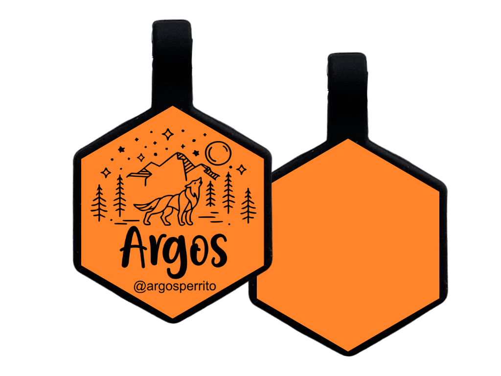 PLACA DE IDENTIFICACIÓN HEXÁGONO - AULLIDO NOCTURNO10