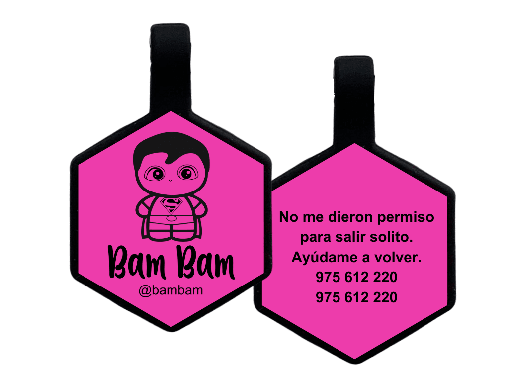 PLACA DE IDENTIFICACIÓN HEXÁGONO - SUPERMAN1