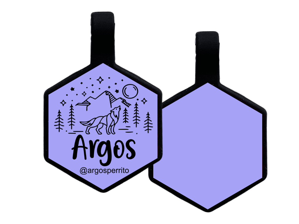 PLACA DE IDENTIFICACIÓN HEXÁGONO - AULLIDO NOCTURNO12