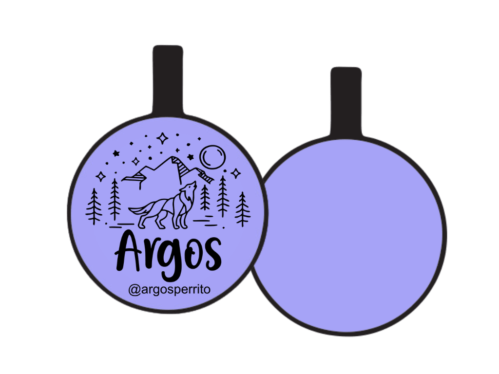 PLACA DE IDENTIFICACIÓN CIRCULO - AULLIDO NOCTURNO12