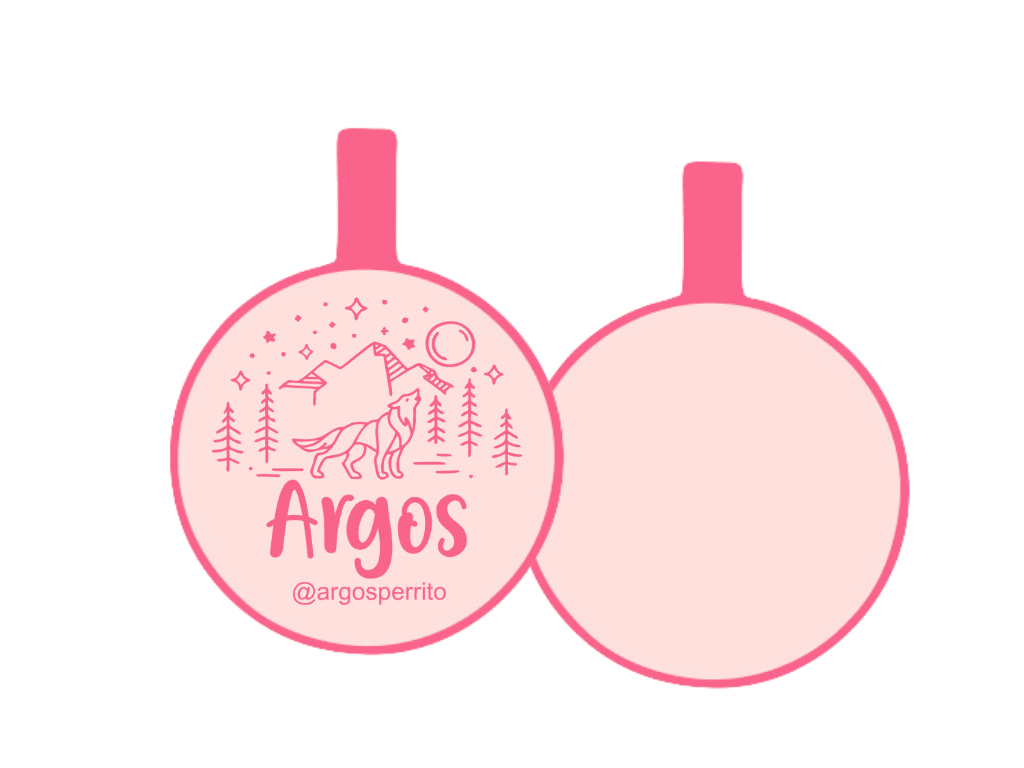 PLACA DE IDENTIFICACIÓN CIRCULO - AULLIDO NOCTURNO14