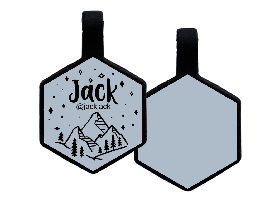 PLACA DE IDENTIFICACIÓN HEXÁGONO - MONTAÑAS6