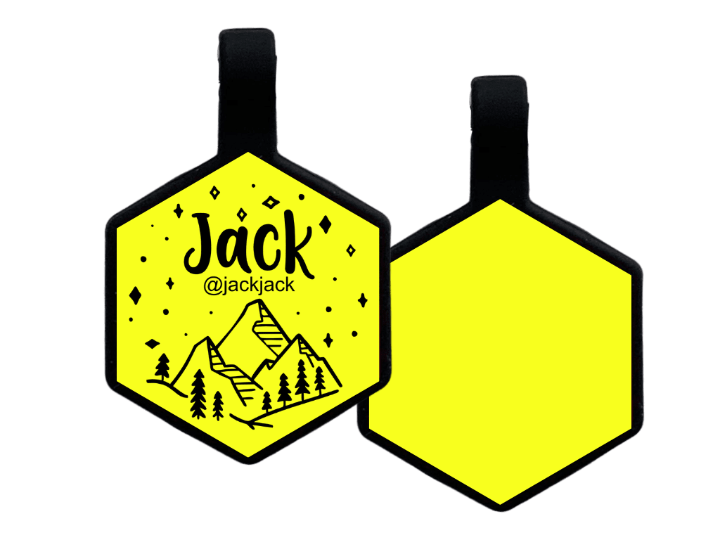 PLACA DE IDENTIFICACIÓN HEXÁGONO - MONTAÑAS7