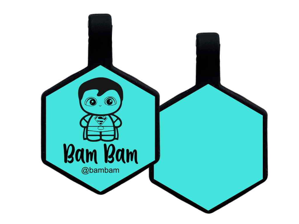 PLACA DE IDENTIFICACIÓN HEXÁGONO - SUPERMAN4