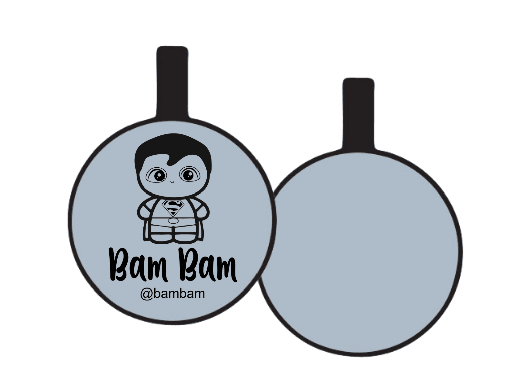 PLACA DE IDENTIFICACIÓN CIRCULO - SUPER MAN5