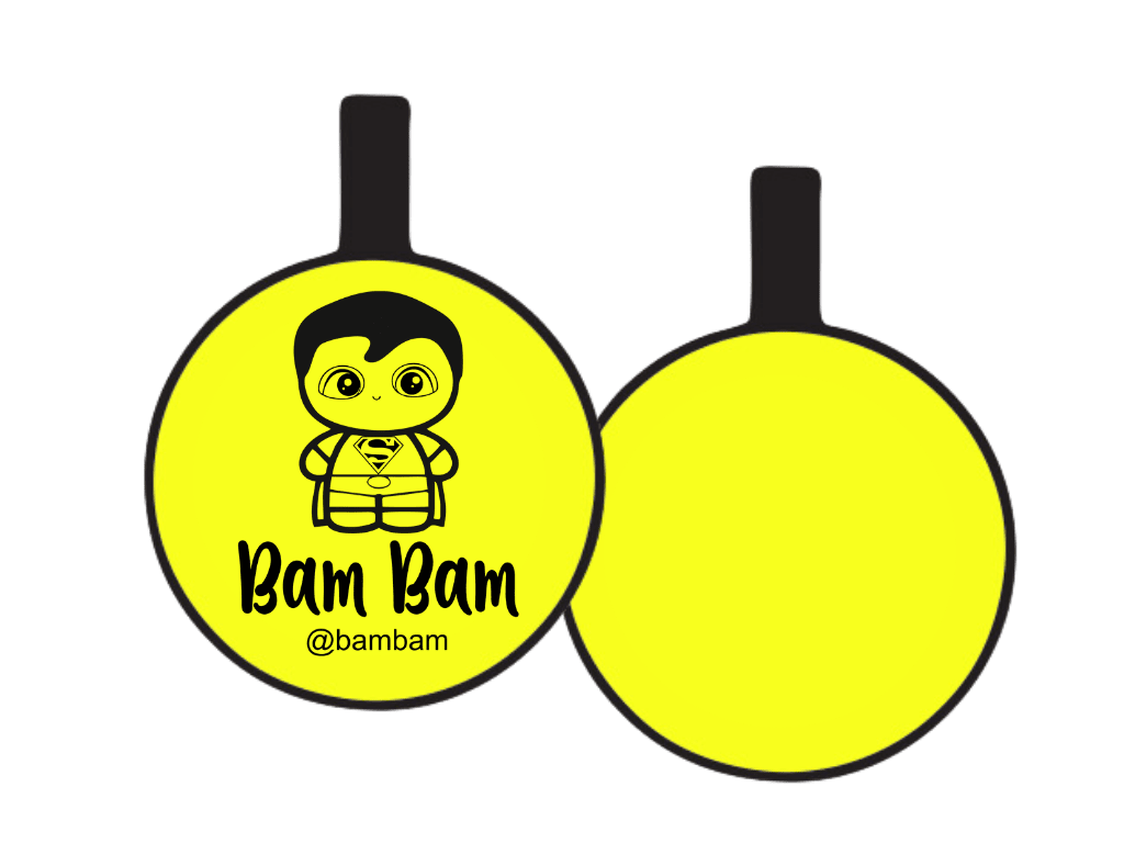 PLACA DE IDENTIFICACIÓN CIRCULO - SUPER MAN6