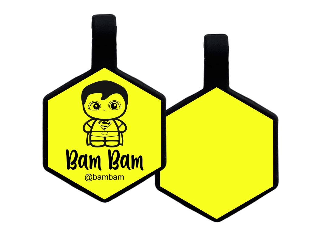 PLACA DE IDENTIFICACIÓN HEXÁGONO - SUPERMAN6