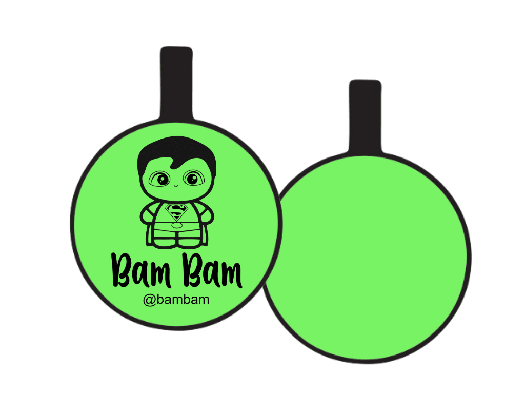 PLACA DE IDENTIFICACIÓN CIRCULO - SUPER MAN7