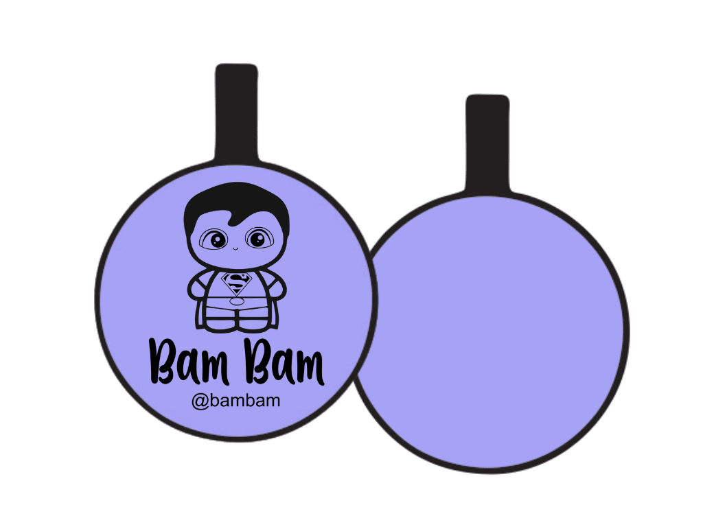 PLACA DE IDENTIFICACIÓN CIRCULO - SUPER MAN12