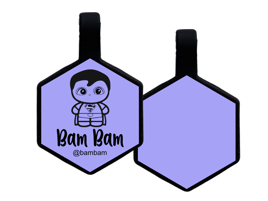 PLACA DE IDENTIFICACIÓN HEXÁGONO - SUPERMAN12