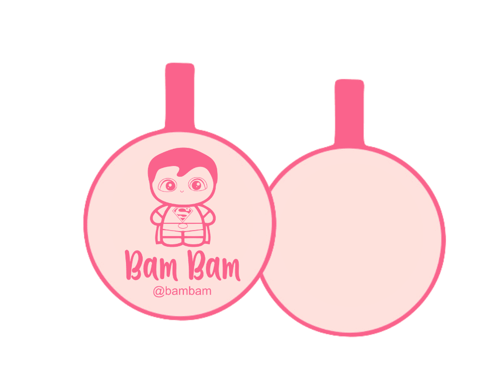 PLACA DE IDENTIFICACIÓN CIRCULO - SUPER MAN14