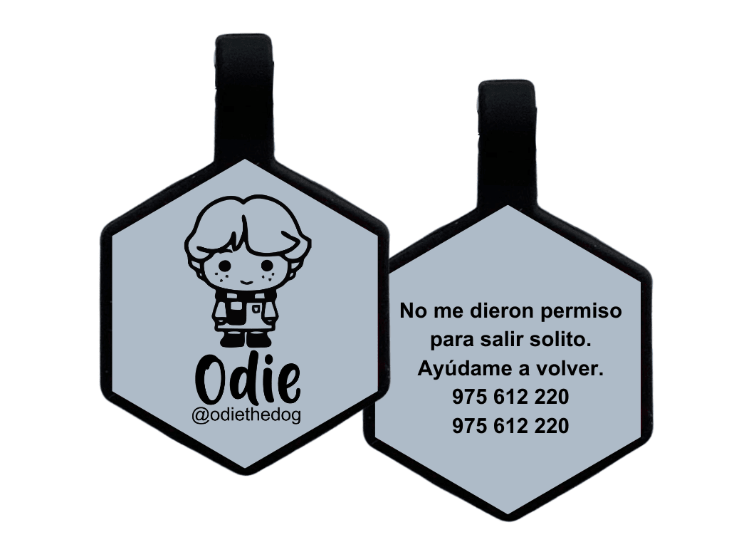 PLACA DE IDENTIFICACIÓN HEXÁGONO - RON WESLEY1