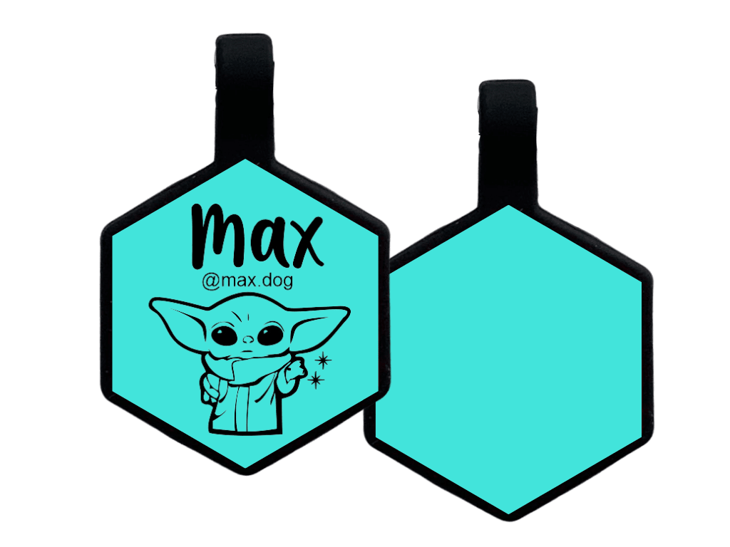 PLACA DE IDENTIFICACIÓN HEXÁGONO - BABY YODA4