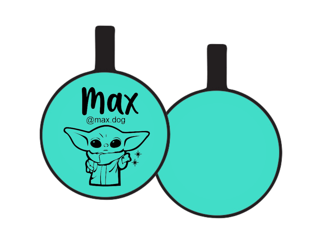 PLACA DE IDENTIFICACIÓN CIRCULO - BABY YODA4