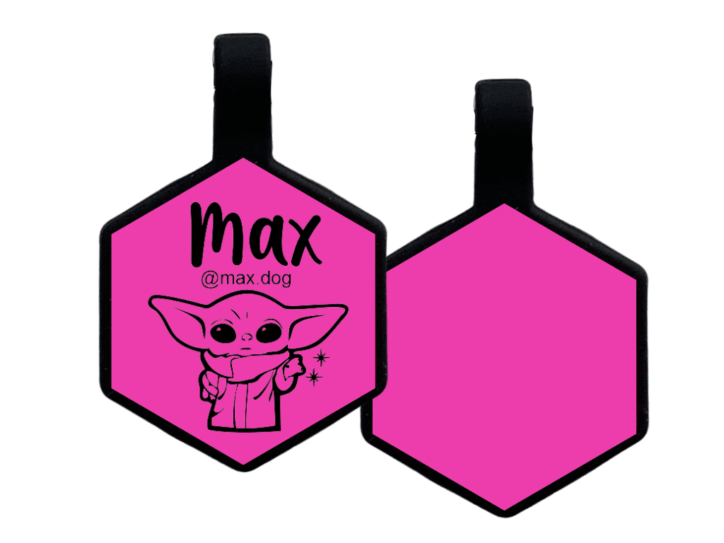 PLACA DE IDENTIFICACIÓN HEXÁGONO - BABY YODA5