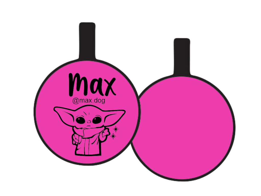 PLACA DE IDENTIFICACIÓN CIRCULO - BABY YODA5
