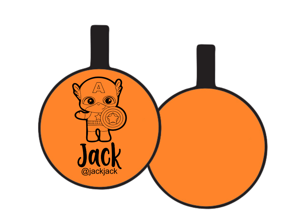 PLACA DE IDENTIFICACIÓN CIRCULO - CAPITAN AMERICA9