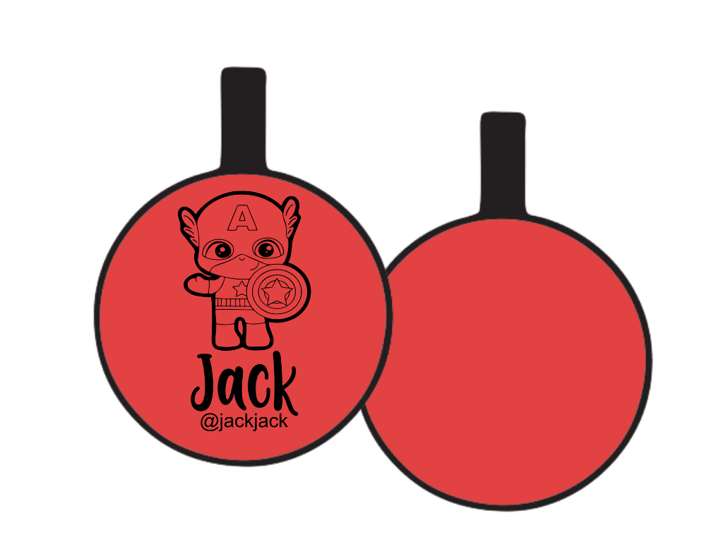 PLACA DE IDENTIFICACIÓN CIRCULO - CAPITAN AMERICA11