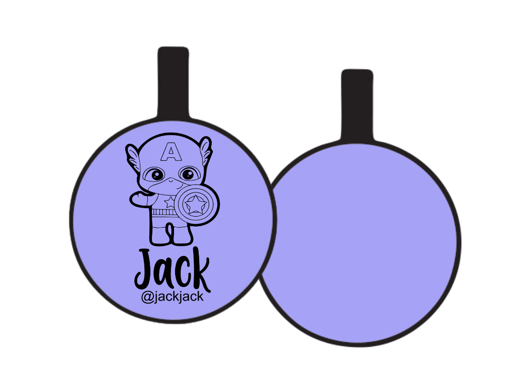 PLACA DE IDENTIFICACIÓN CIRCULO - CAPITAN AMERICA12