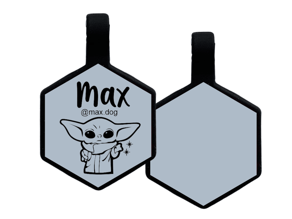 PLACA DE IDENTIFICACIÓN HEXÁGONO - BABY YODA6