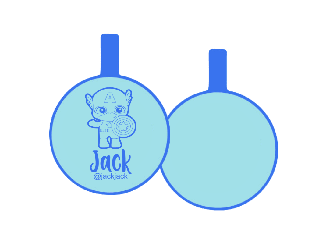 PLACA DE IDENTIFICACIÓN CIRCULO - CAPITAN AMERICA13