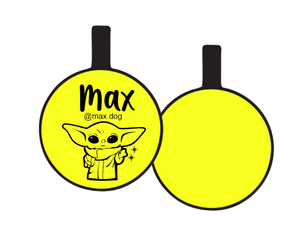 PLACA DE IDENTIFICACIÓN CIRCULO - BABY YODA6