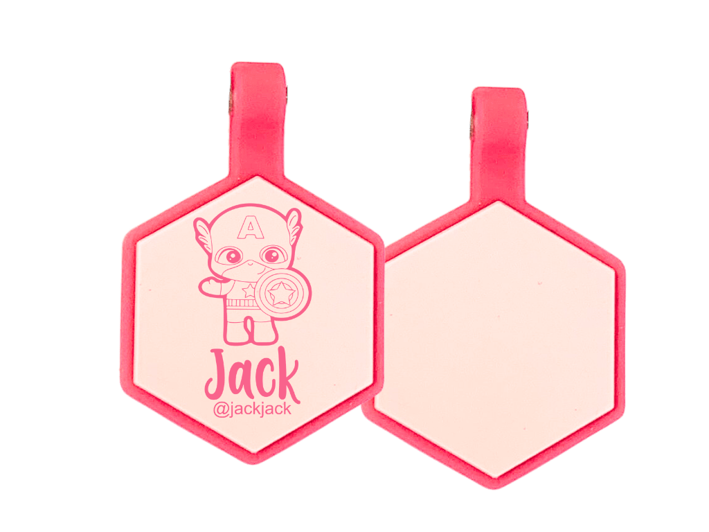 PLACA DE IDENTIFICACIÓN HEXÁGONO - CAPITAN AMERICA14