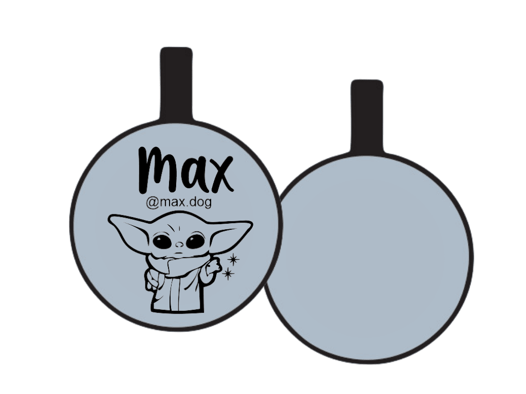 PLACA DE IDENTIFICACIÓN CIRCULO - BABY YODA7