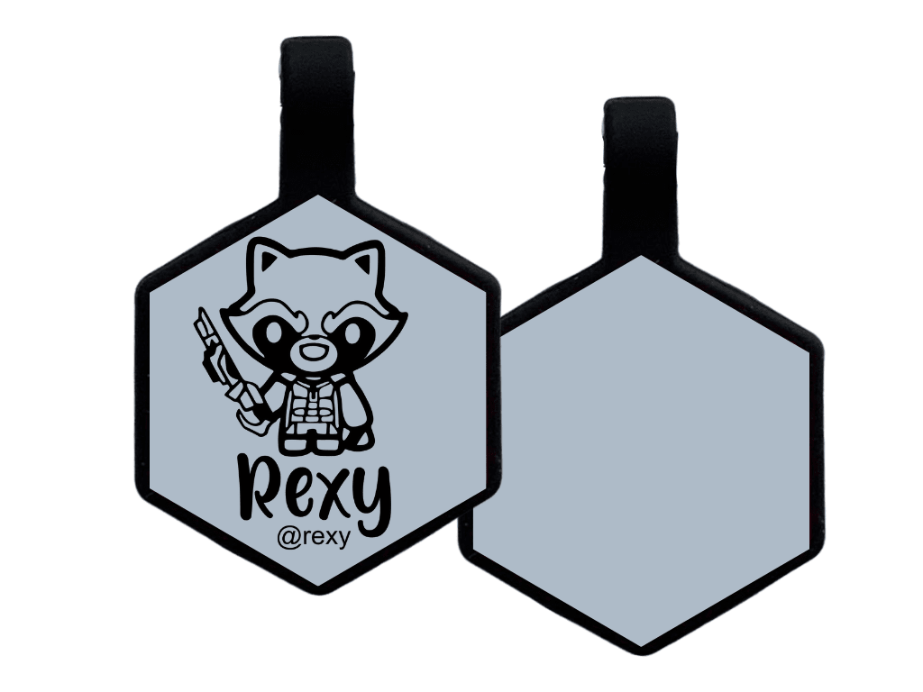 PLACA DE IDENTIFICACIÓN HEXÁGONO - ROCKET6