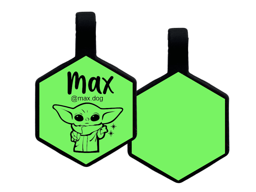 PLACA DE IDENTIFICACIÓN HEXÁGONO - BABY YODA8