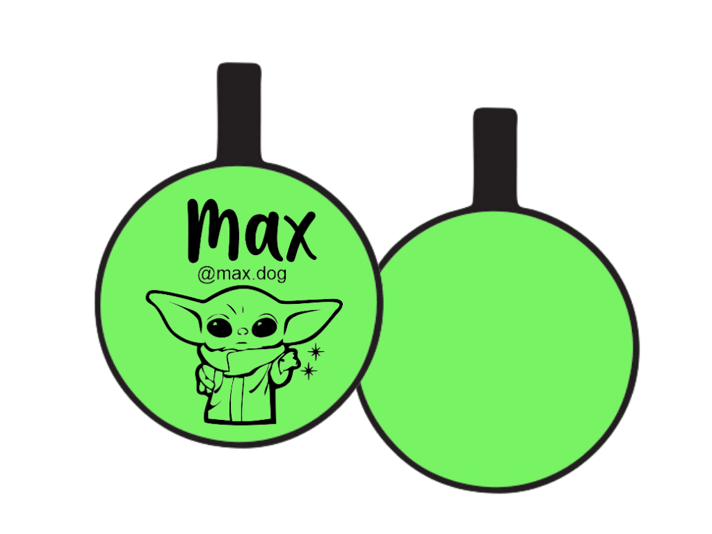 PLACA DE IDENTIFICACIÓN CIRCULO - BABY YODA8