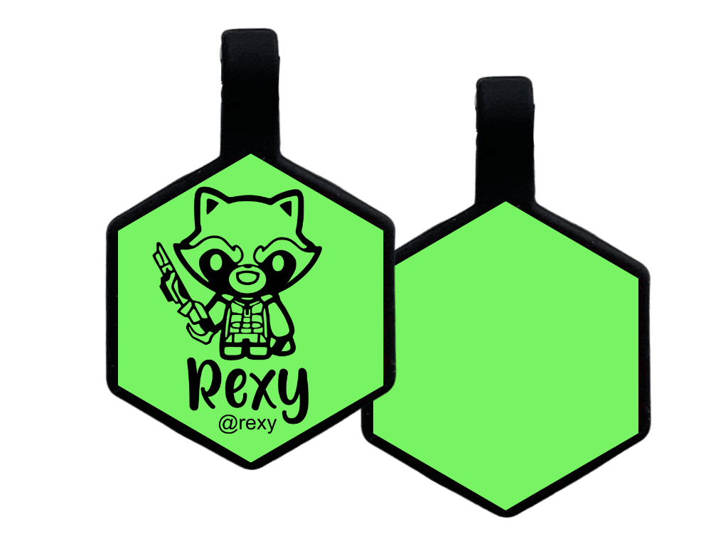 PLACA DE IDENTIFICACIÓN HEXÁGONO - ROCKET8