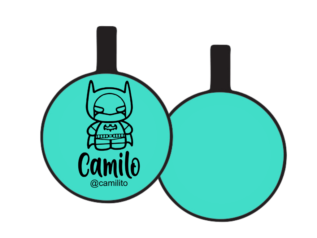 PLACA DE IDENTIFICACIÓN CIRCULO - BATMAN4