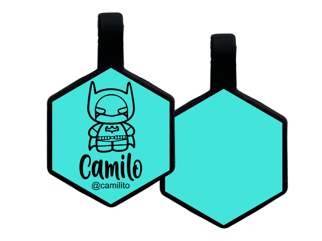 PLACA DE IDENTIFICACIÓN HEXÁGONO - BATMAN4